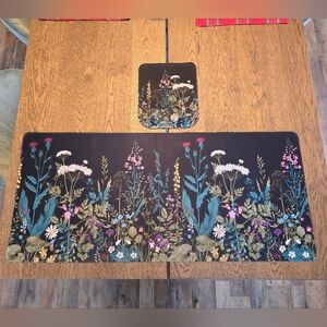 Boho Floral Desk Mat / Mouse Pad Set
